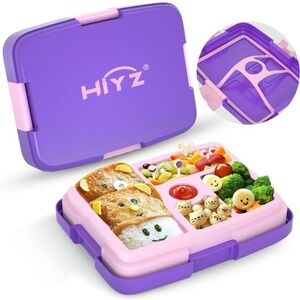 HiYZ Bento Box for Kids, kids lunch box with 5-Compartment, Kids bento Lunch Box